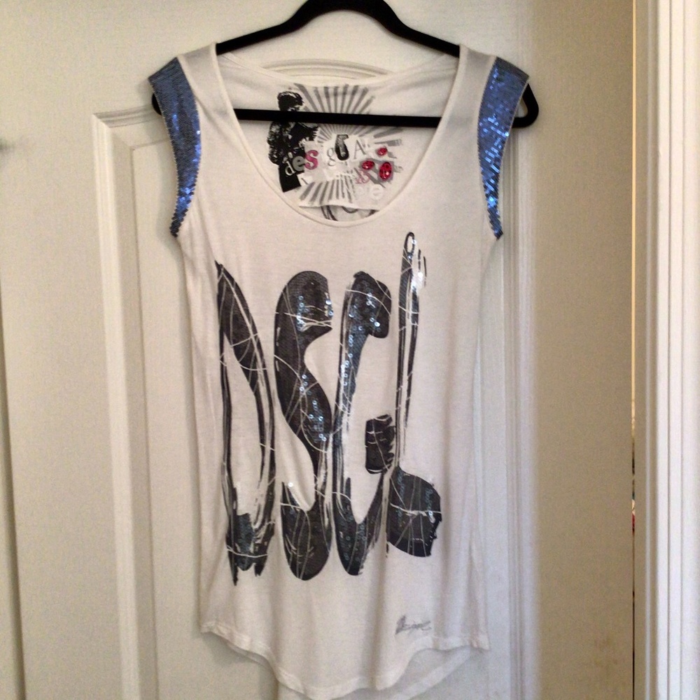 sequined cotton tunic